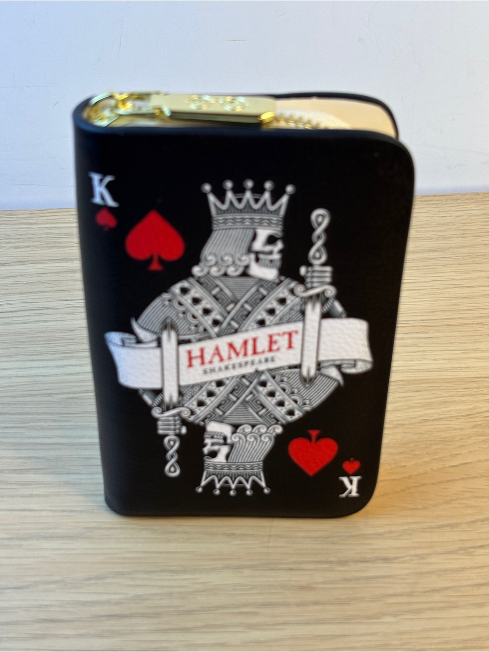 The Hamlet Book Art Zip Wallet NWOT